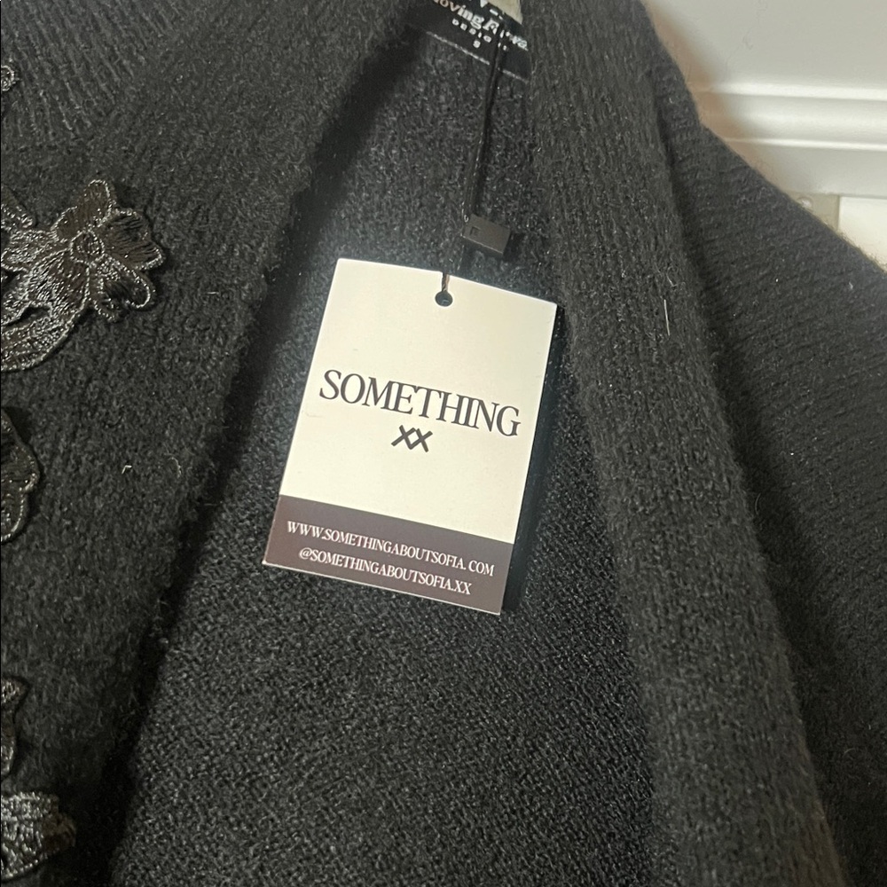 Black Embroidered Cardigan - Picture 3 of 6